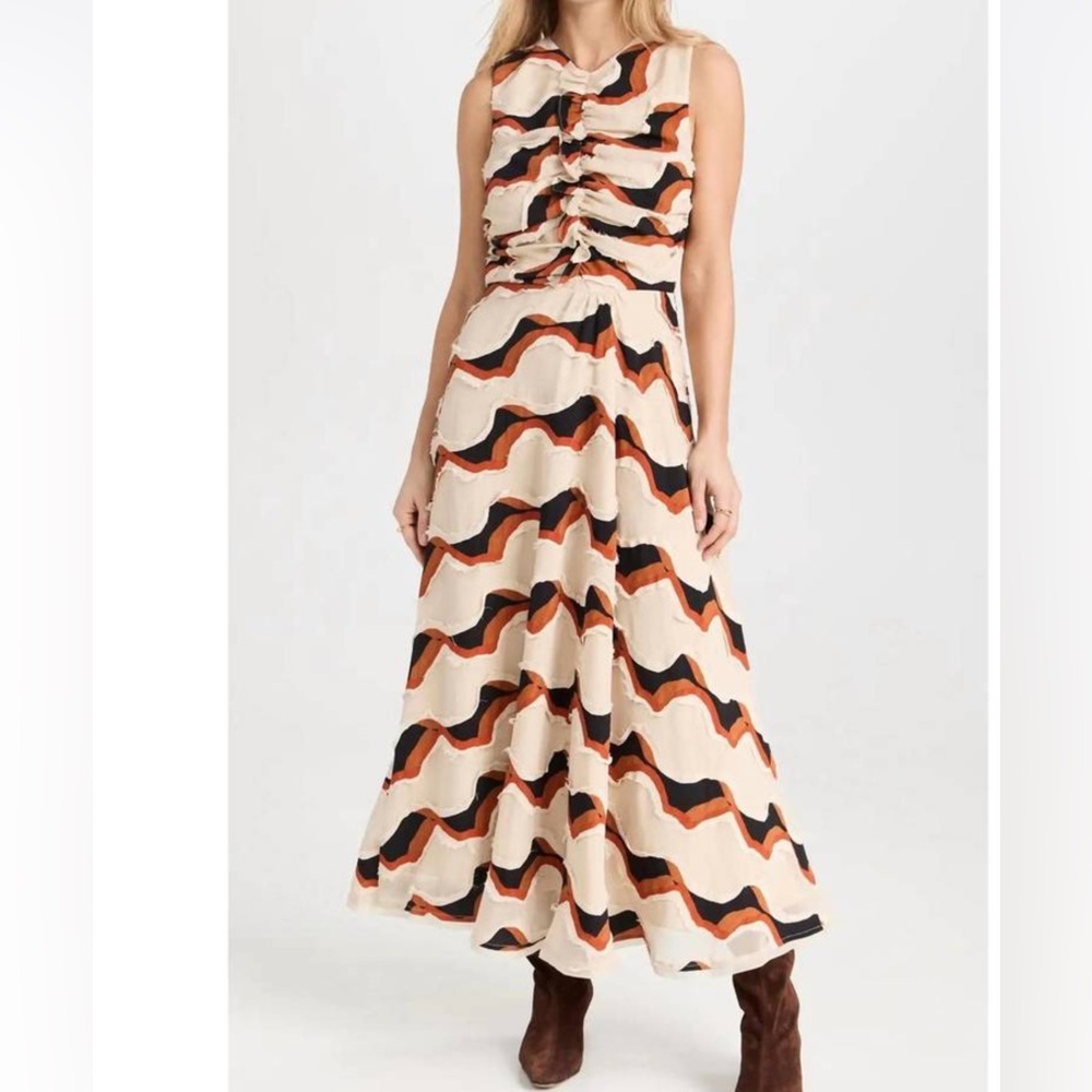 ULLA JOHNSON cruz dress in conch Sz 12